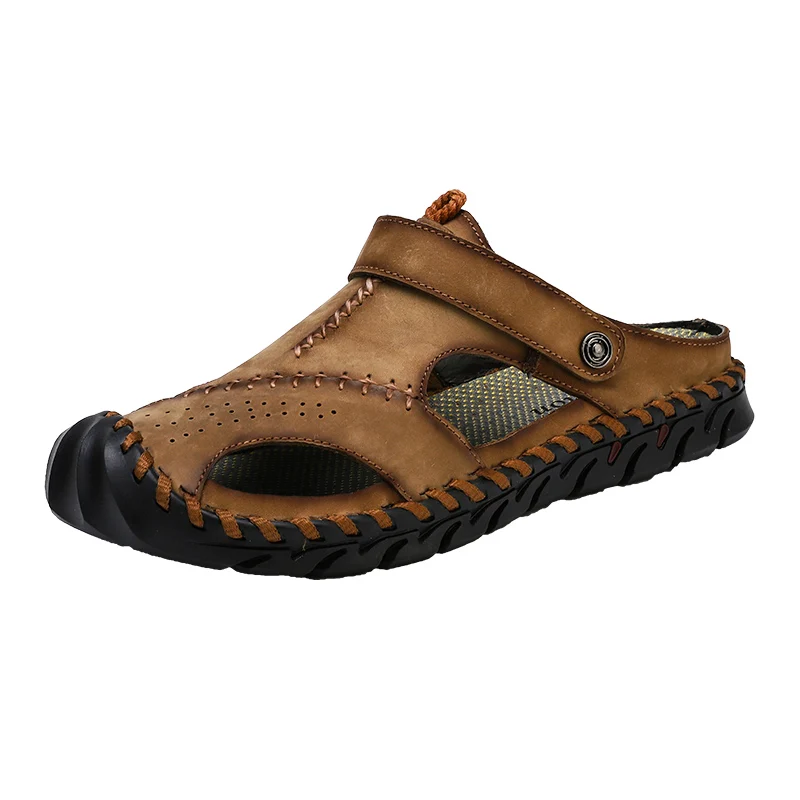 

blade on wear slip leather slippers male fashion blancos Men sports flip mesh zapatillas running sandalias couple summer playa