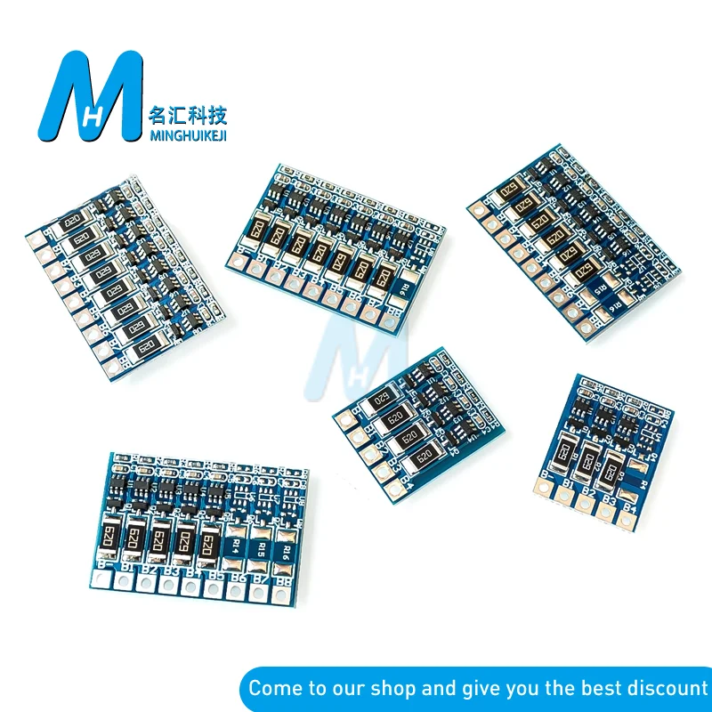 BMS 3S 4S 5S 6S 7S 8S 18650 Lithium Battery Charger Protection Board Power Bank Balancer Li-ion Lipo PCB Charging Equalizer