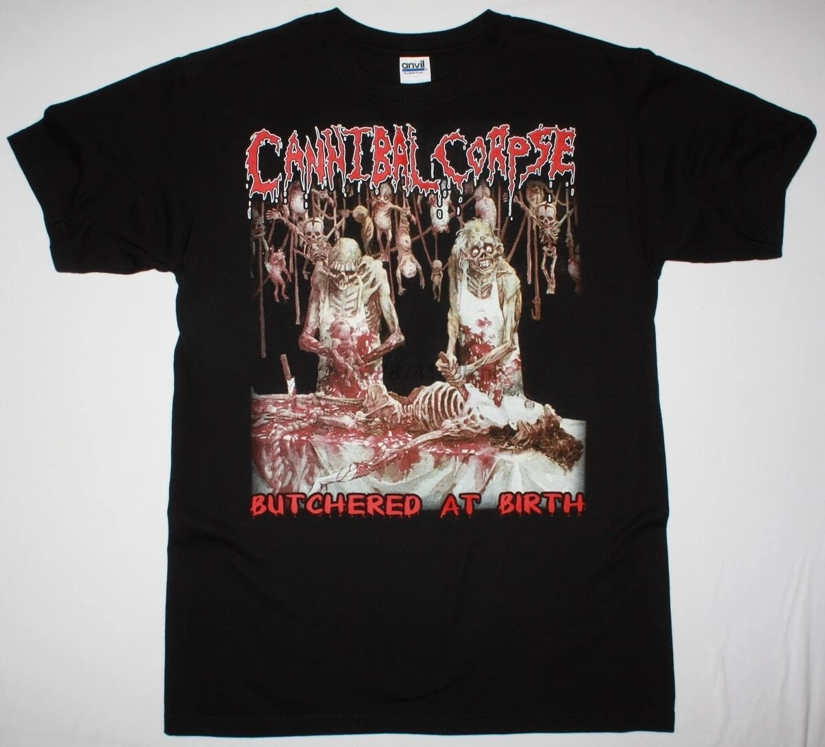 Cannibal Corpse BUTCHERED AT BIRTH 1991 Новая Черная футболка | Мужская одежда