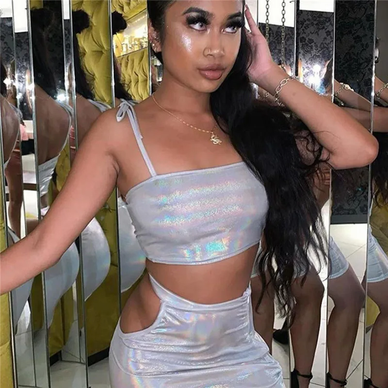 Женский комплект из двух предметов сексуальный бандажный комплект: укороченный