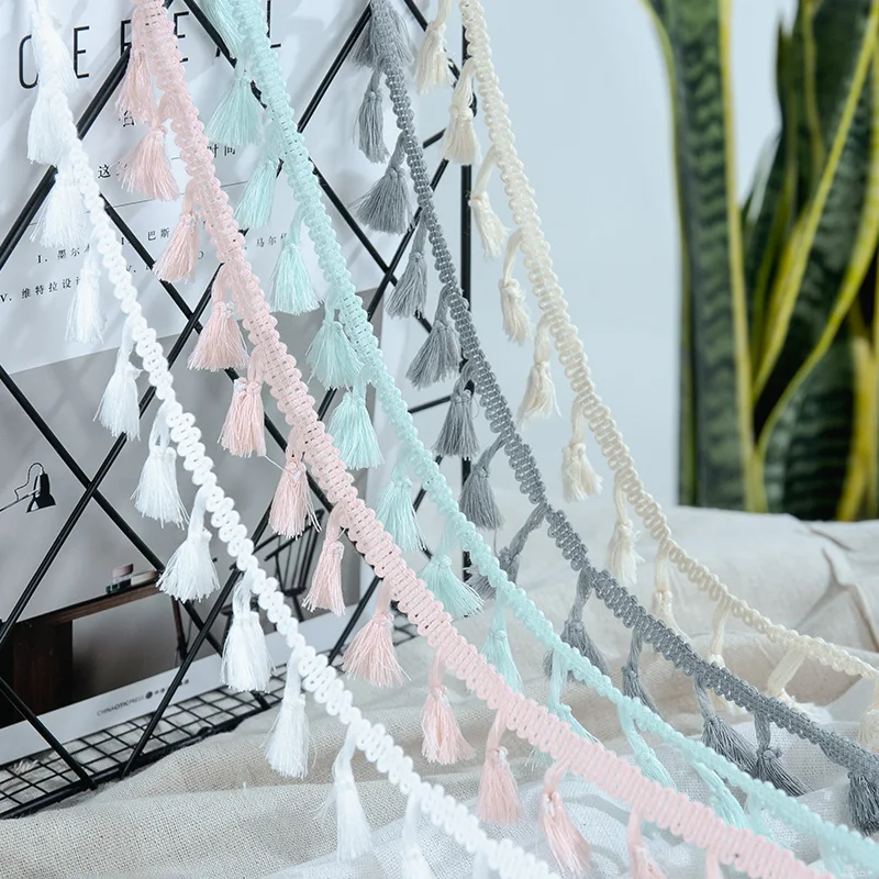 1 ярд/партия кружевная лента с кисточками 15 цветов бахрома отделка занавеска