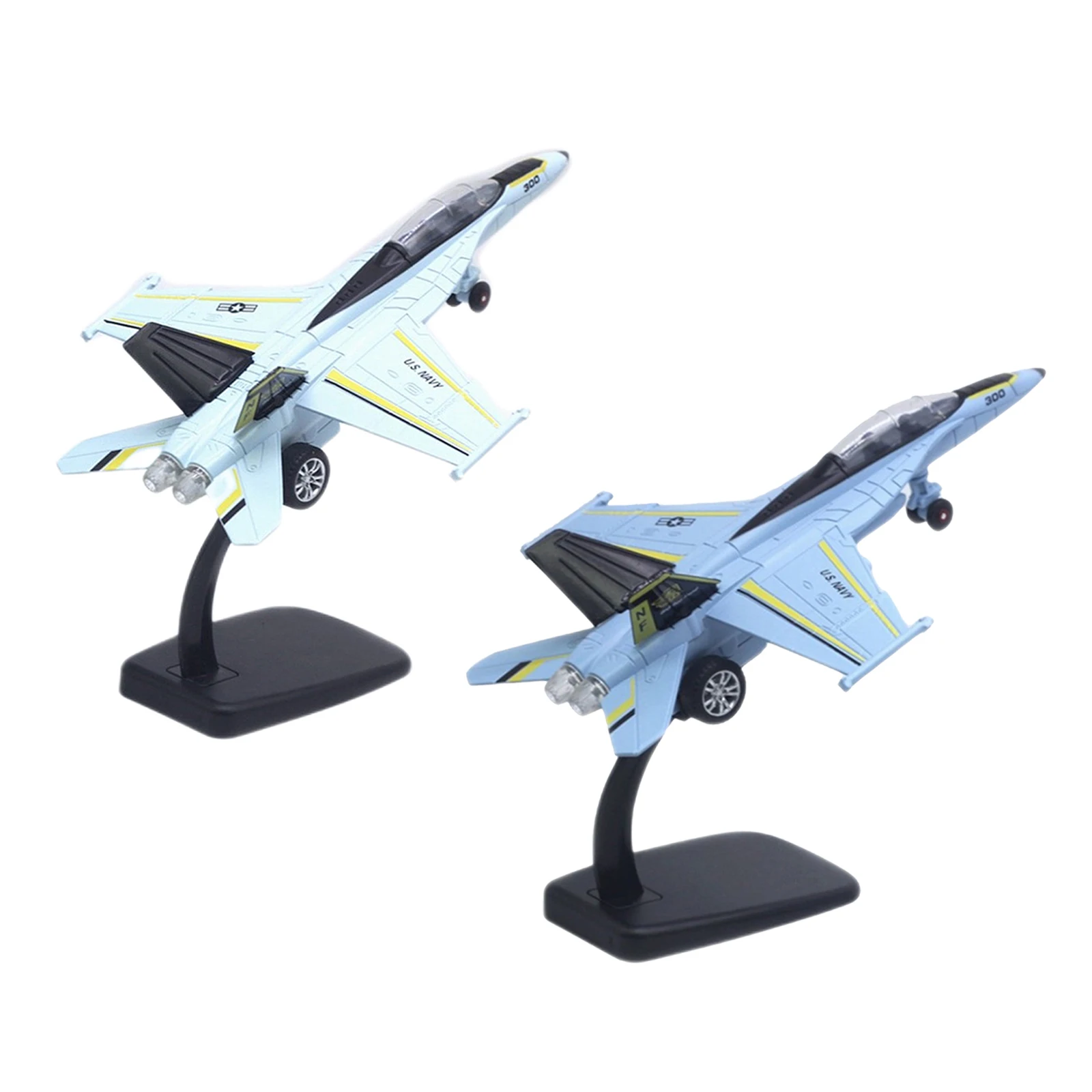 

Pull Back LED Light & Sound American Aircraft Fighter Toys with Stand