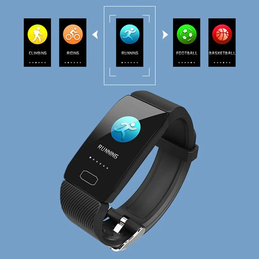 Смарт браслет кровяного давления Q1 монитор сердечного ритма фитнес трекер смарт