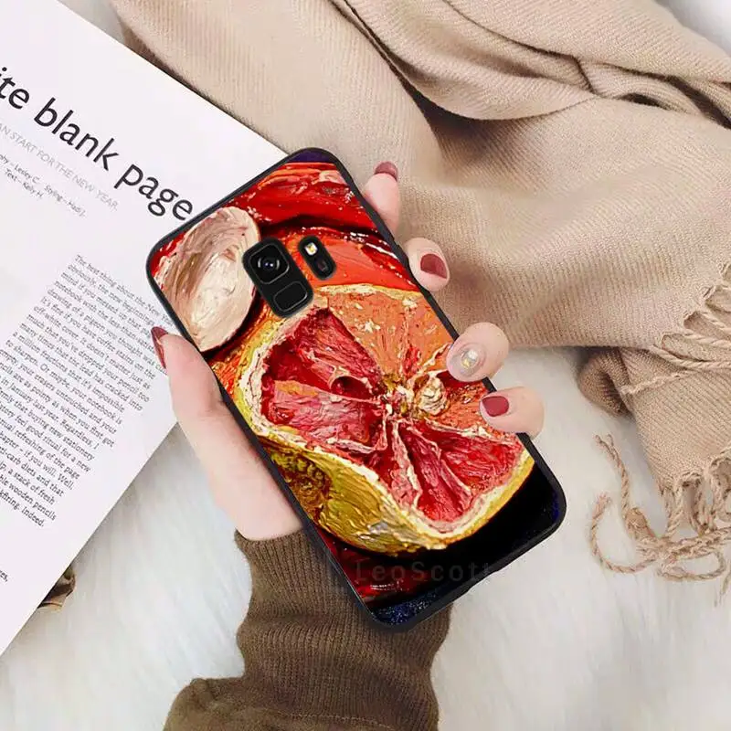 

Fruit beautiful grapefruit oil painting art Phone Case For Samsung Galaxy S5 S6 S7 S8 S9 S10 S10e S20 edge plus lite accessories
