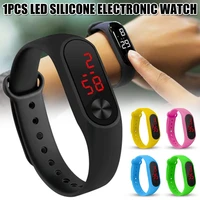 silicone wrist watch for men and women electronic candy colors watches led casual sports watch male ladies wrist watch clock