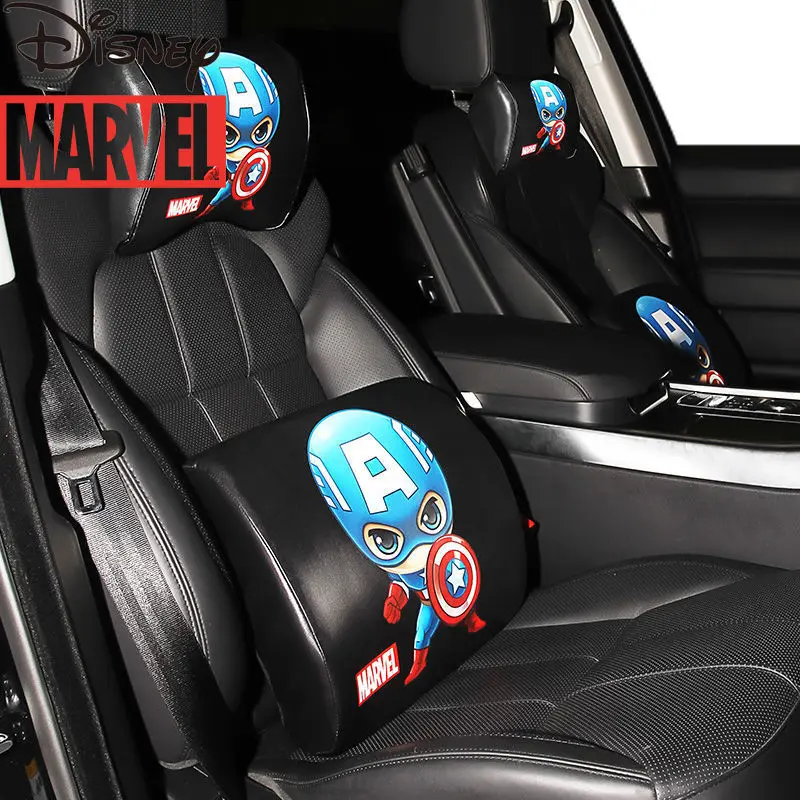 

Disney Marvel Captain America Iron Man Car Seat Lumbar Pad Car Memory Foam Cartoon Cute Car Interior Supplies