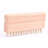 1pcs lp vinyl record cleaning brush anti static goat hair wood handle brush cleaner for cd player turntable