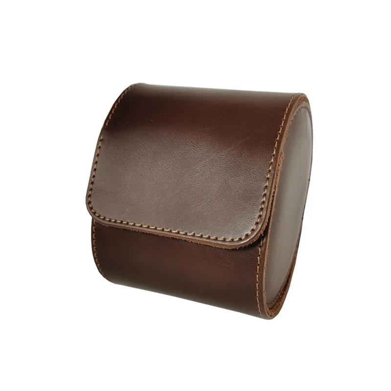 

1Pc Single-Slot Portable Watch Box Retro Watch Organizer Leather Watch Holder