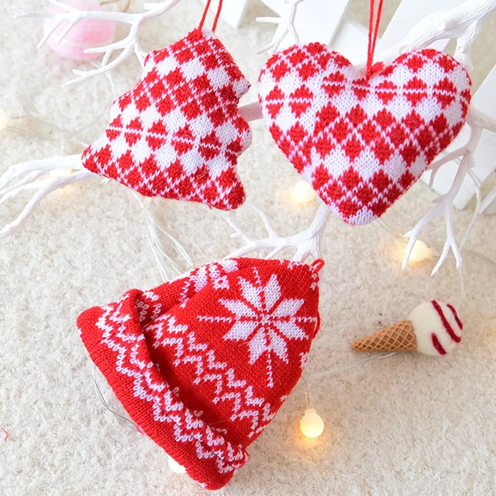 1 шт. распродажа шерстяных мини рождественских носков в клетку Подарочная сумка с