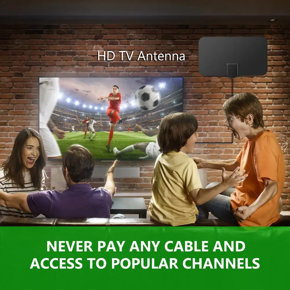JTKE на плоской подошве 4K внутреннее ТВ антенна цифровой телевизионные антенны HD 50