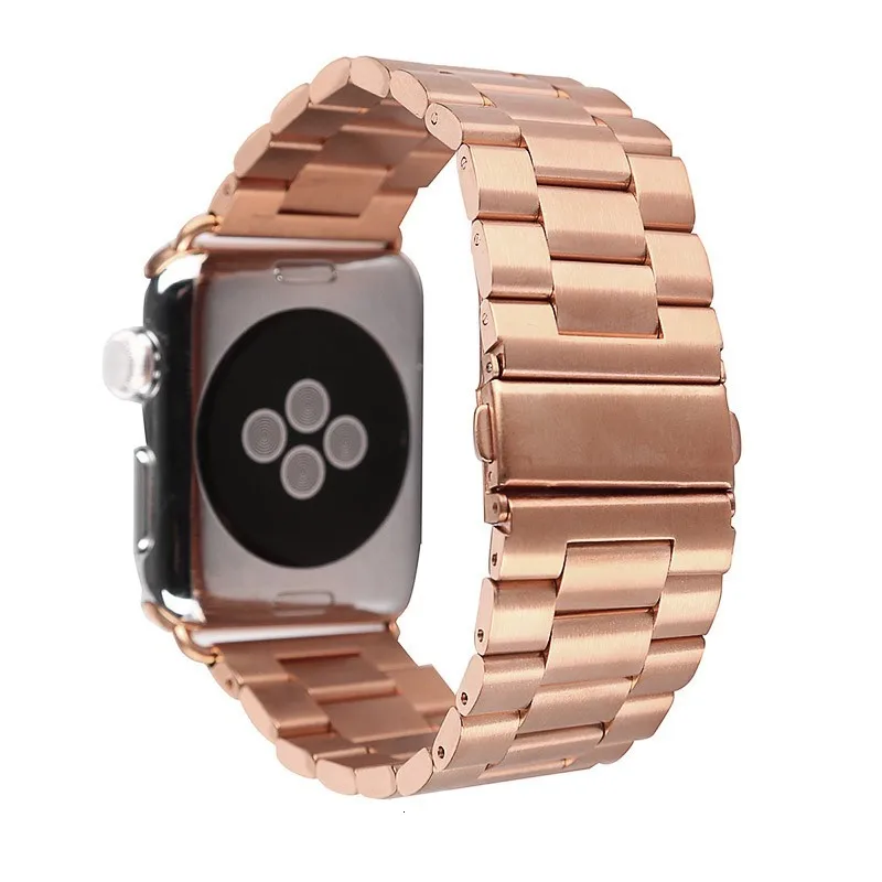 Металлический браслет из нержавеющей стали для apple watch 44 мм 40 мм 42 мм 38 мм iWatch 5 4 3 ремешок черный золотой серебряный Ремешки для наручных часов для мужчин 38 мм 42 мм
