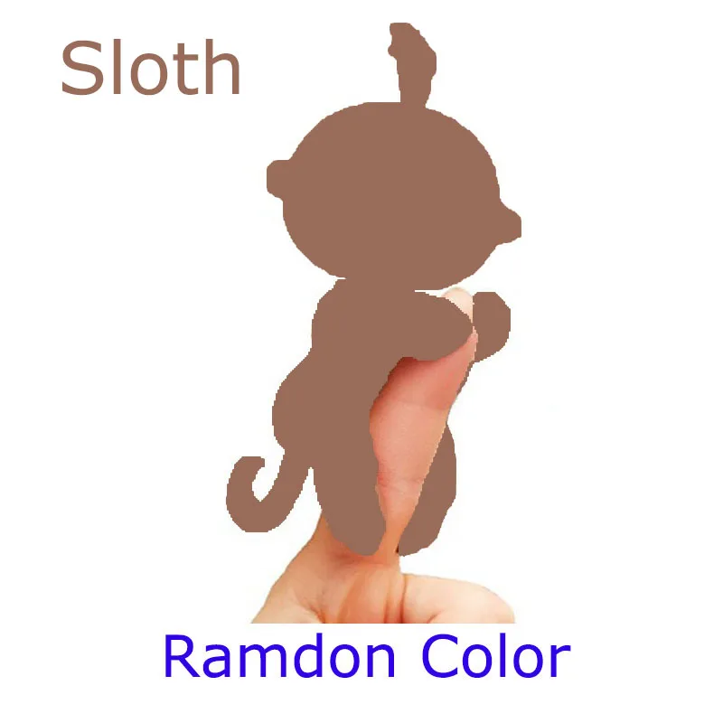 Sloth-Ramdon Color Интерактивные пальчиковые детские игрушки обезьянки счастливый пакет обезьяны кукла Роза Единорог электронные игрушки для домашних животных игра для детей Dropshipi - Цвет: Sloth-Ramdon Color