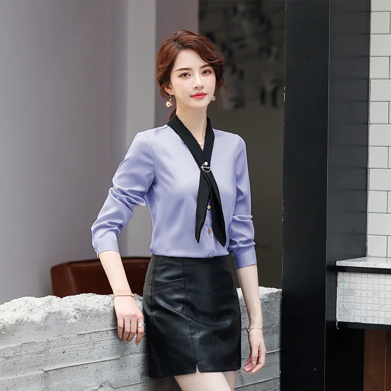 Blue shirt Осенне-зимний женский профессиональный костюм со штанами, Женская деловая рабочая одежда, офисный Блейзер, куртка, Униформа, черный, синий, наряд, плюс размер - Цвет: Blue shirt