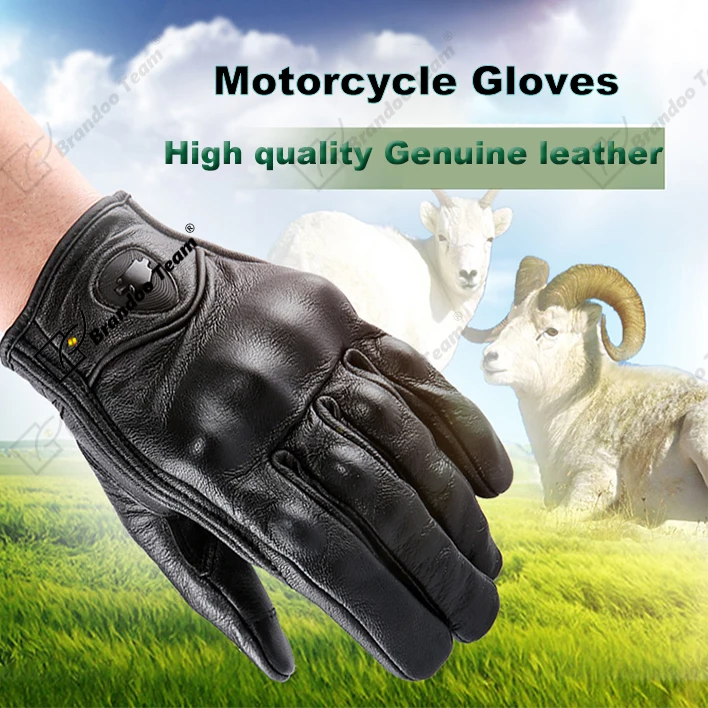 

Leather Motorcycle Gloves Full Finger/Half Finger Protective Gear Racing Biker Riding Motorbike Motocross glove guantes moto