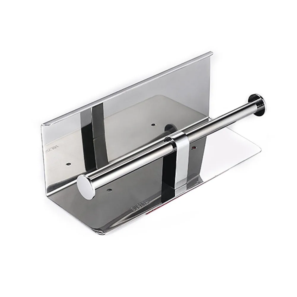 

Bathroom Kitchen Double Roll Toilet Paper Holder Wall Mountded Stainless Steel Screws Mounting Heavy Duty Anti Scratch Rustproof