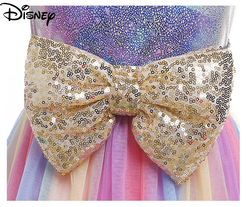 

Original Disney Princess Sequined Bowknot Dress Net Gauze Tutu Flower Girl Dresses for Weddings Baby Girl Dresses 12 Months