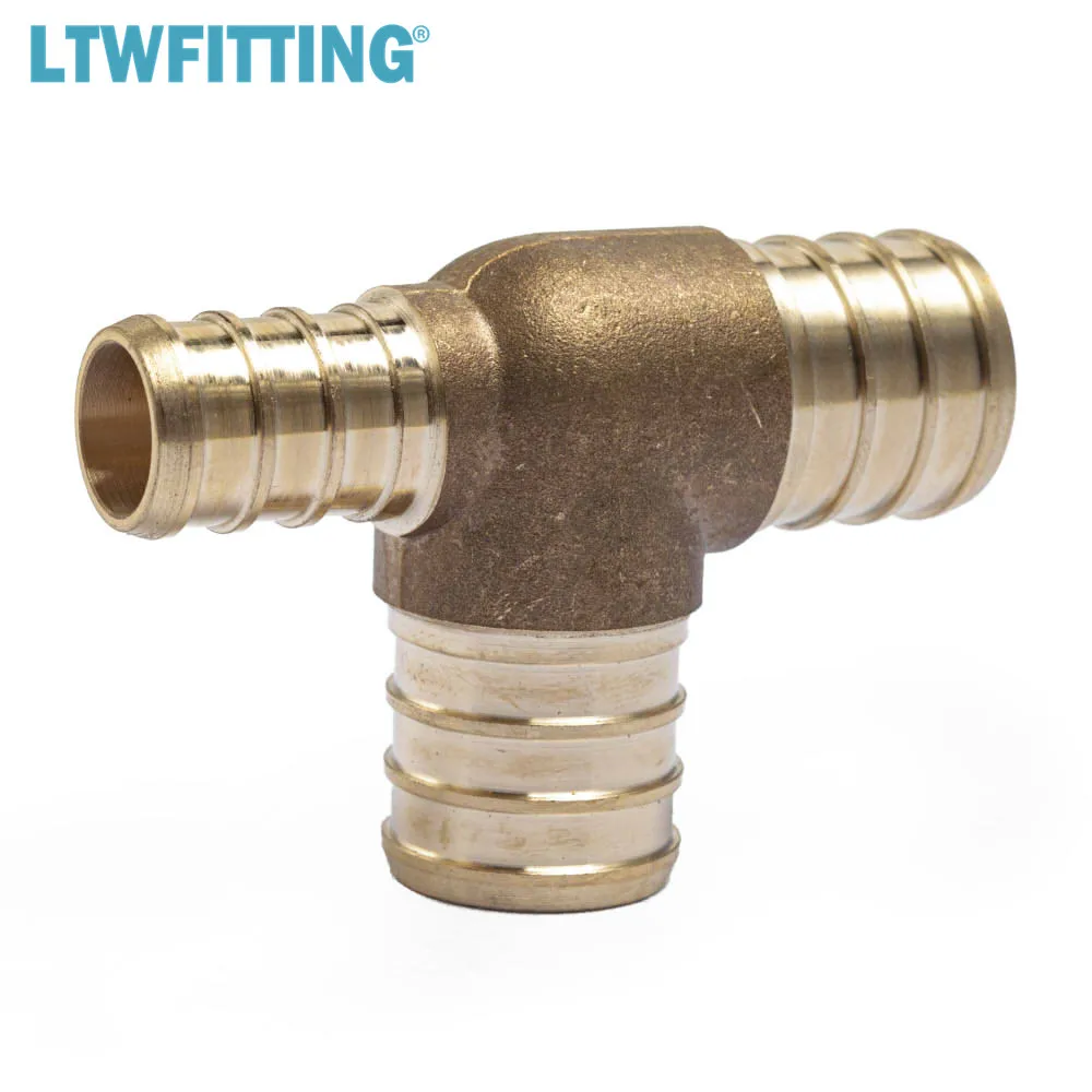 LTWFITTING Lead Free Brass PEX Crimp Fitting 1/2-Inch x 3/4-Inch Tee | Обустройство дома