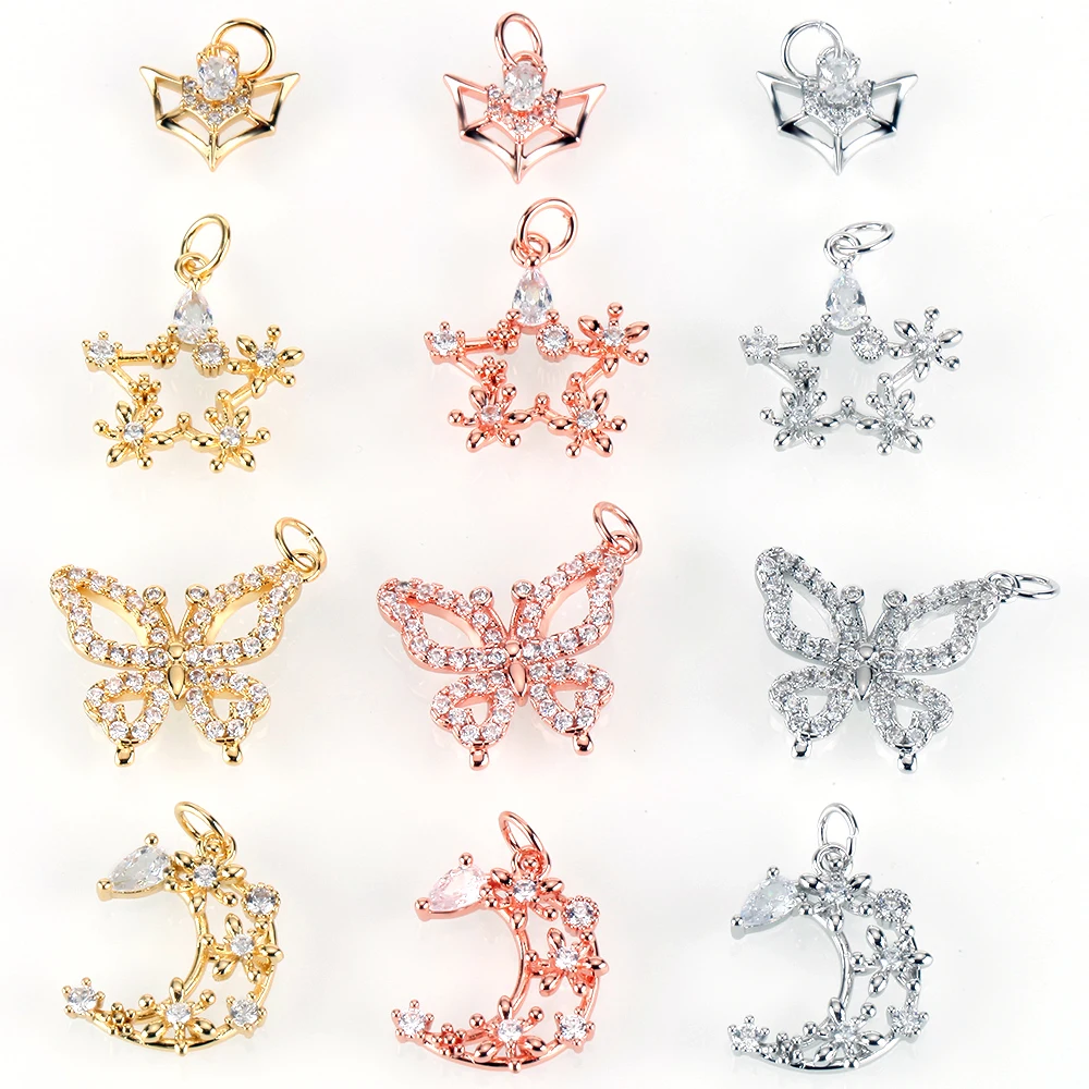 Золотые Подвески для изготовления ювелирных изделий винтажные медные