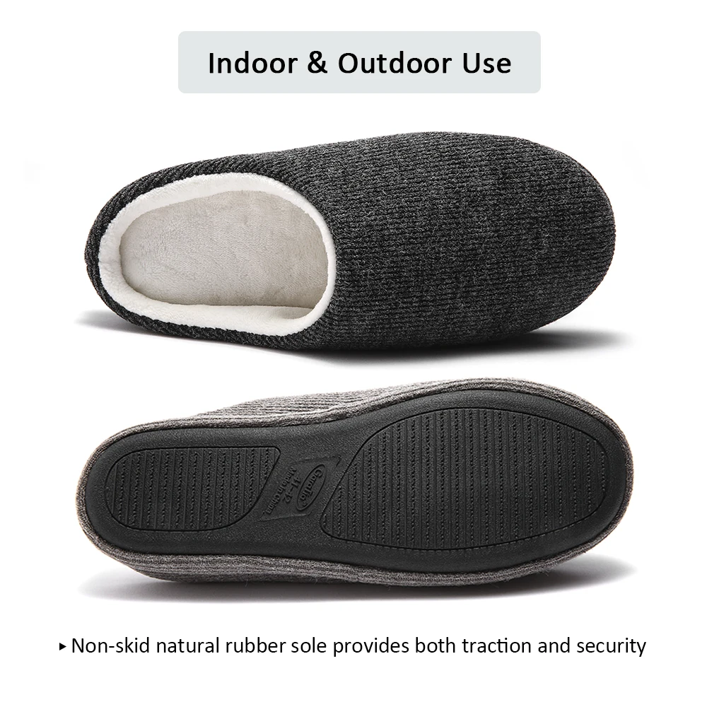 Мужские домашние тапочки из пены с эффектом памяти дышащие вязаные хлопковые