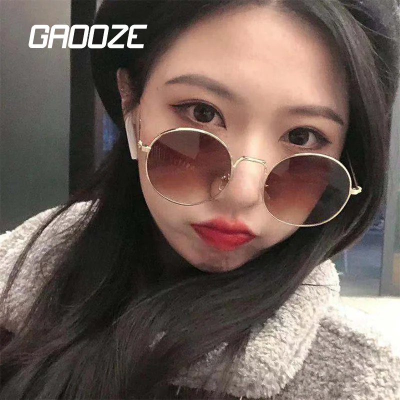 Солнцезащитные очки GAOOZE es женские и мужские солнцезащитные круглые Винтажные
