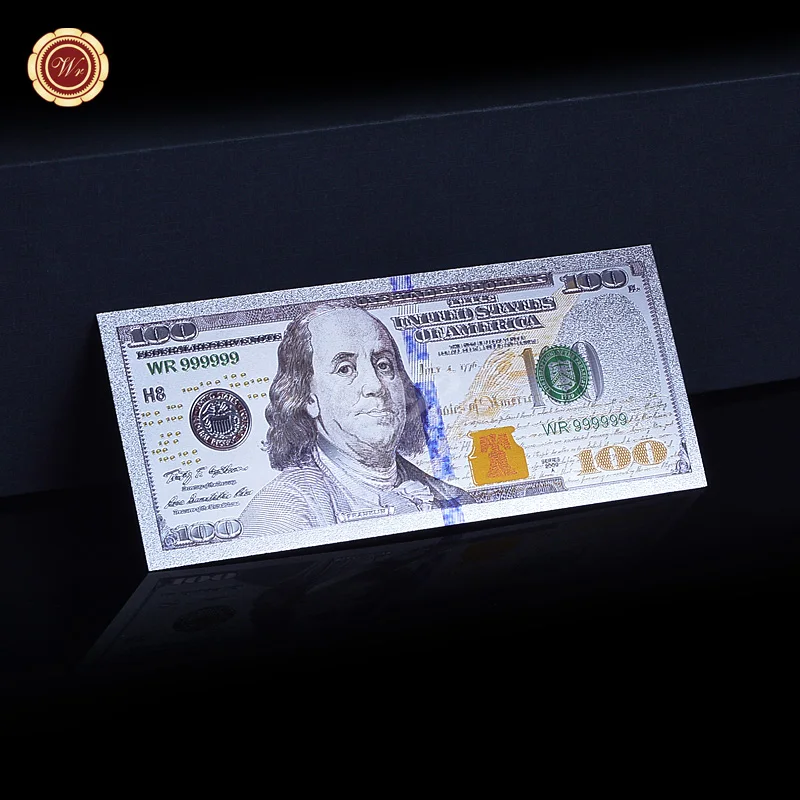 $100 США серебряная фольга покрытые банкноты американский доллар счёт поддельные