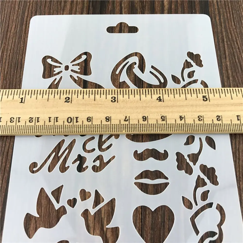 Многоразовый трафарет для рисования тортов на День святого Валентина|Трафареты|