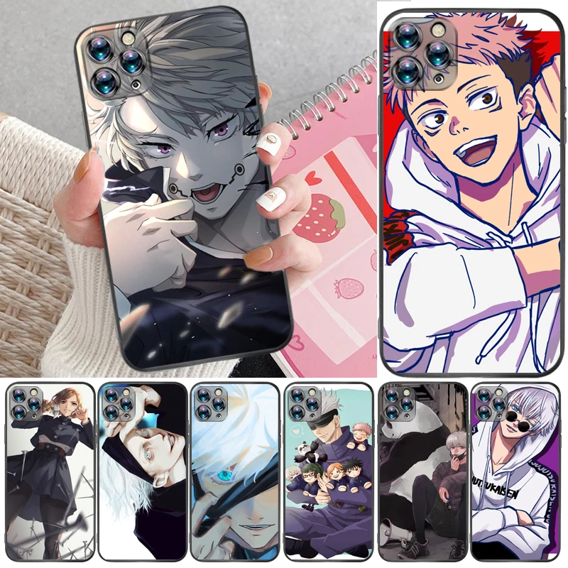 

Jujutsu Kaisen Fushiguro Megumi Sukuna Yuji Itadori Satoru Gojo Phone Case For iPhone 11 Pro Max Coque Carcasa Back Cover