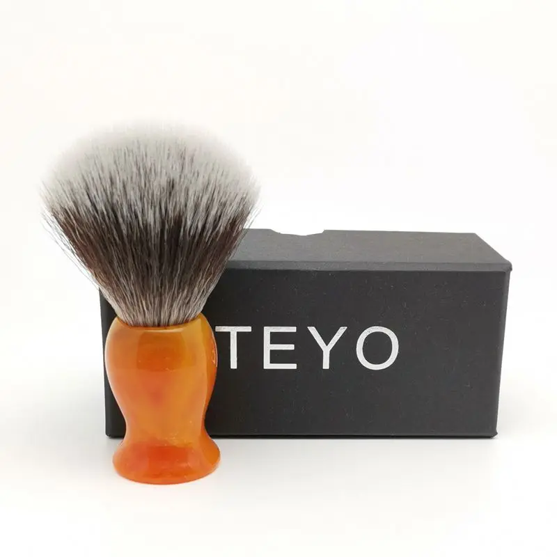 TEYO Synthetic Shaving Brush of Resin Handle With Gift Box Perfect for Wet Shave Soap Razor Beard Brush Tools