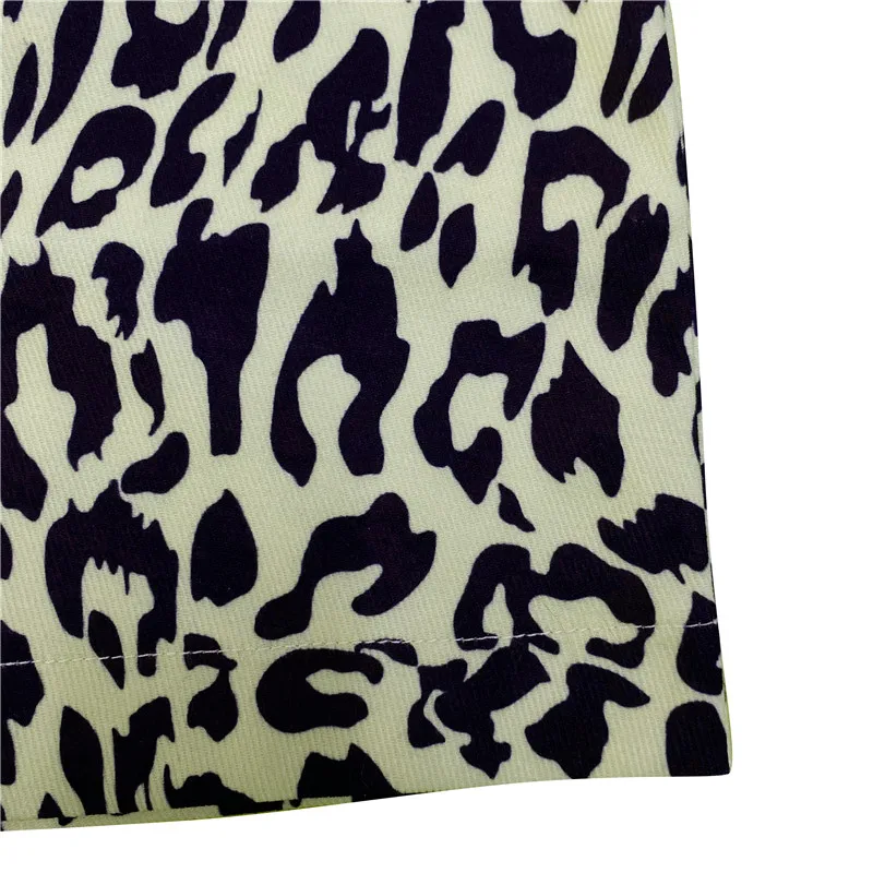 

Women Summer Leopard Print Mini Skirt Ladies Retro High Waist Single-breasted Skinny A-line Skirt Slim Fit Daily skirt 2020 New