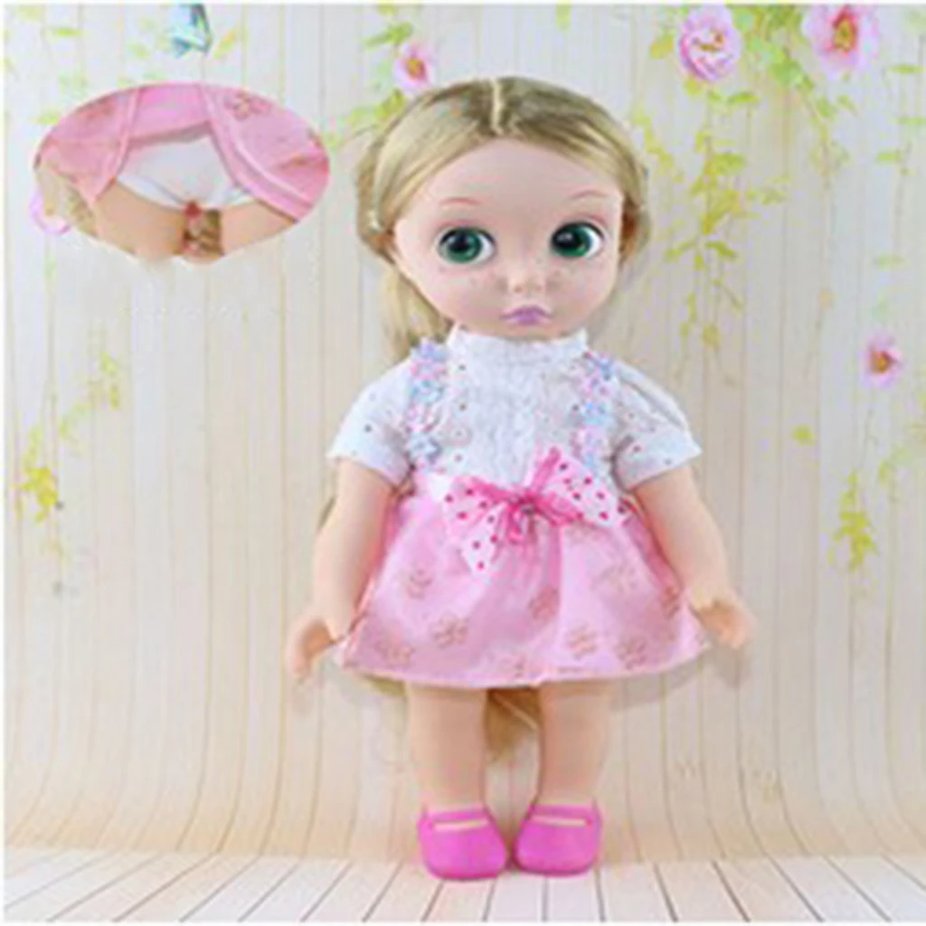 

Prettyia Stylish Pink Floral Dress Skirt for 16inch