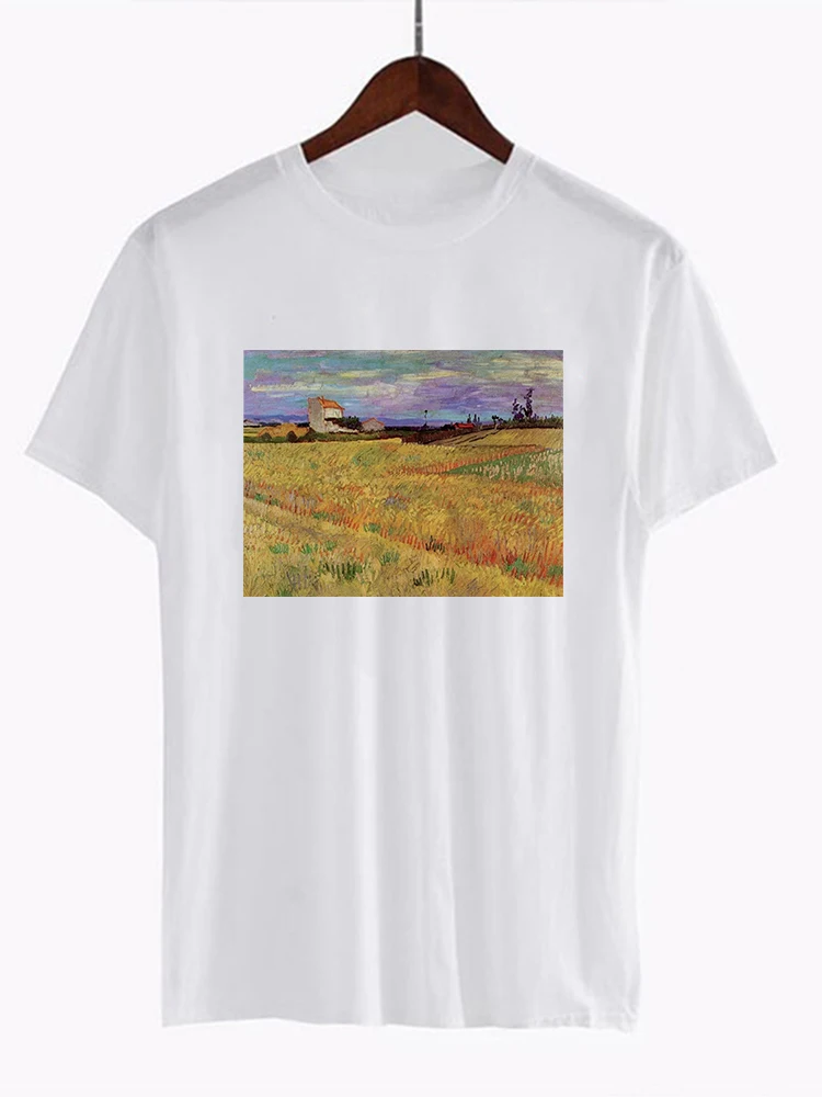 Van Gogh Art футболка Женская Топ Футболка с масляным принтом женская новая уличная Повседневная футболка графическая футболка в стиле Харадзюку Femme