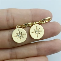 2020 new fashion five pointed star earrings for women minimalist gold color moon star earrings jewelry hiphop party gift