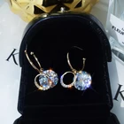 Высококачественные летние серьги 2020 Новые французские свежие и универсальные нежные гипоаллергенные элегантные женские металлические блестящие серьги