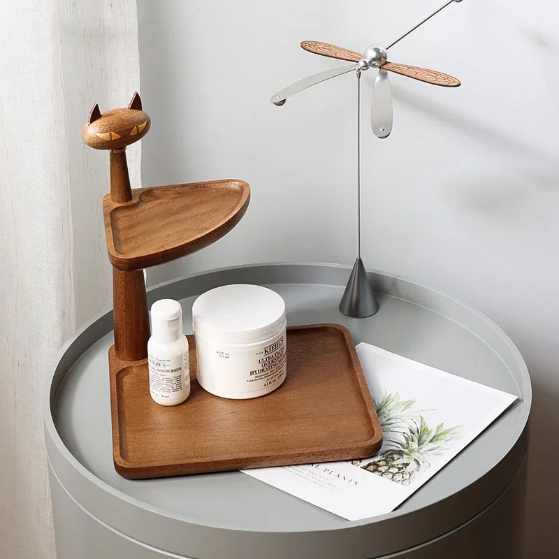 Деревянная настольная подставка для хранения с подставкой искусственных очков