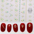 Модные Красочные зимние стильные 3D наклейки Стразы для ногтей, 24 дизайна, наклейки для ногтевого дизайна, аксессуары для самостоятельного маникюра, наклейки для дизайна ногтей