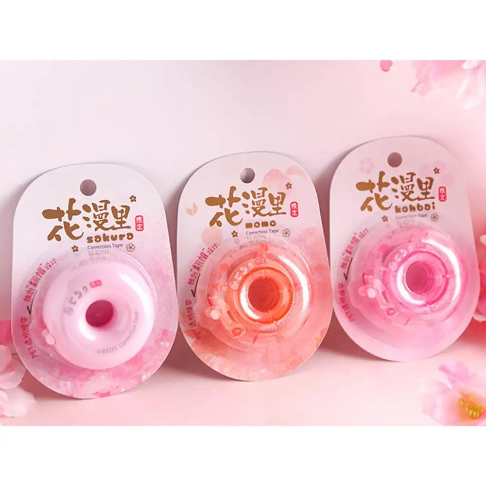 

Новинка Корректирующая лента Cherry Sakura канцелярские корректирующие школьные корректирующие ленты Kawaii школьные и офисные принадлежности