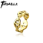 TOPGRILLZ 2021 Новые Простые Модные кольца высокого качества из нержавеющей стали в стиле хип-хоп панк Модные ювелирные изделия для мужчин и женщин подарок Вечерние