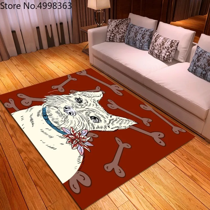 Custom Cute Dog Indoor Outdoor Door Mats Нескользящие прочные моющиеся коврики для ванной кухни