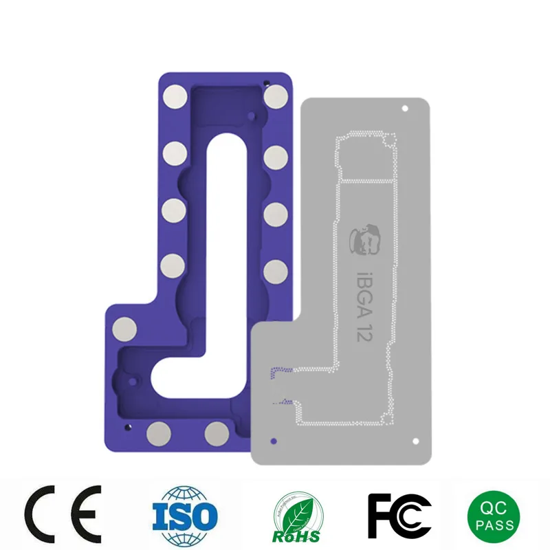 

MECHANIC IBGA-12 3D Middle Level Positioning Ball Planting Platform Planting Mainboard Degumming Fixed Fixture For Iphone 12 Pro