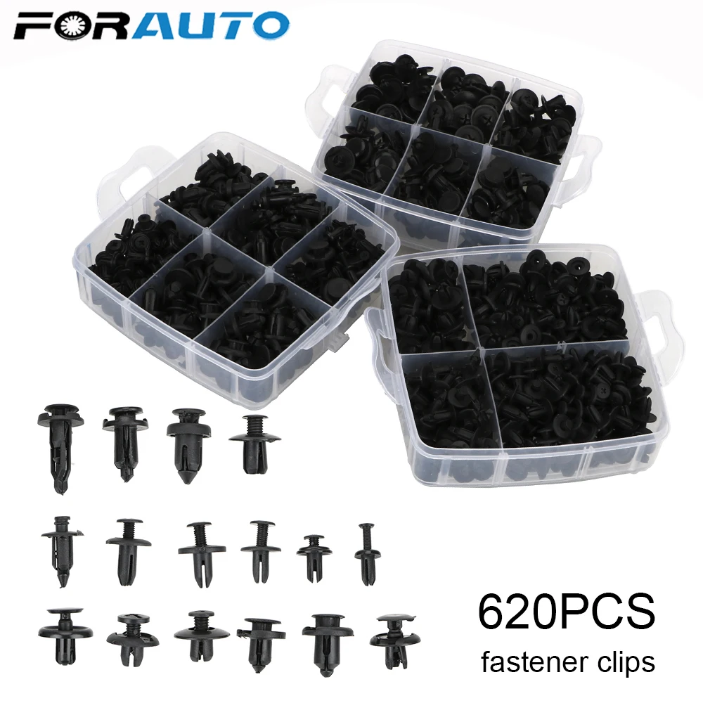 

FORAUTO 620 Pcs/set 16 Kinds Door Trim Panel Fastener Clips Auto Bumper Rivet Retainer Mixed Car Fasteners Interior Accessories