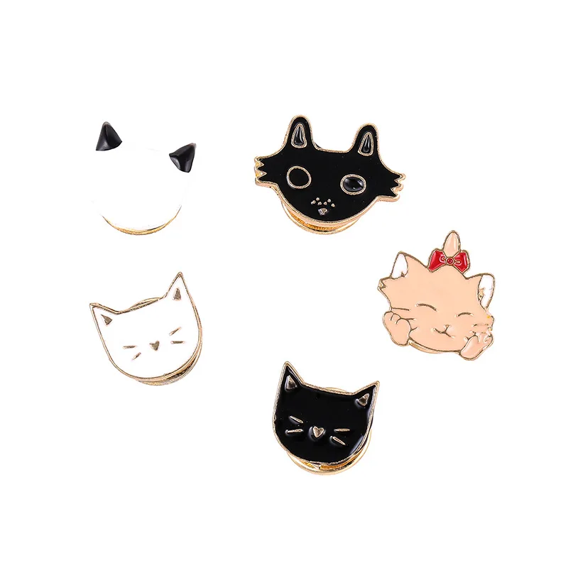 Бесплатная доставка для аниме мультфильм Вишня брошь котенок значок Милая Белая