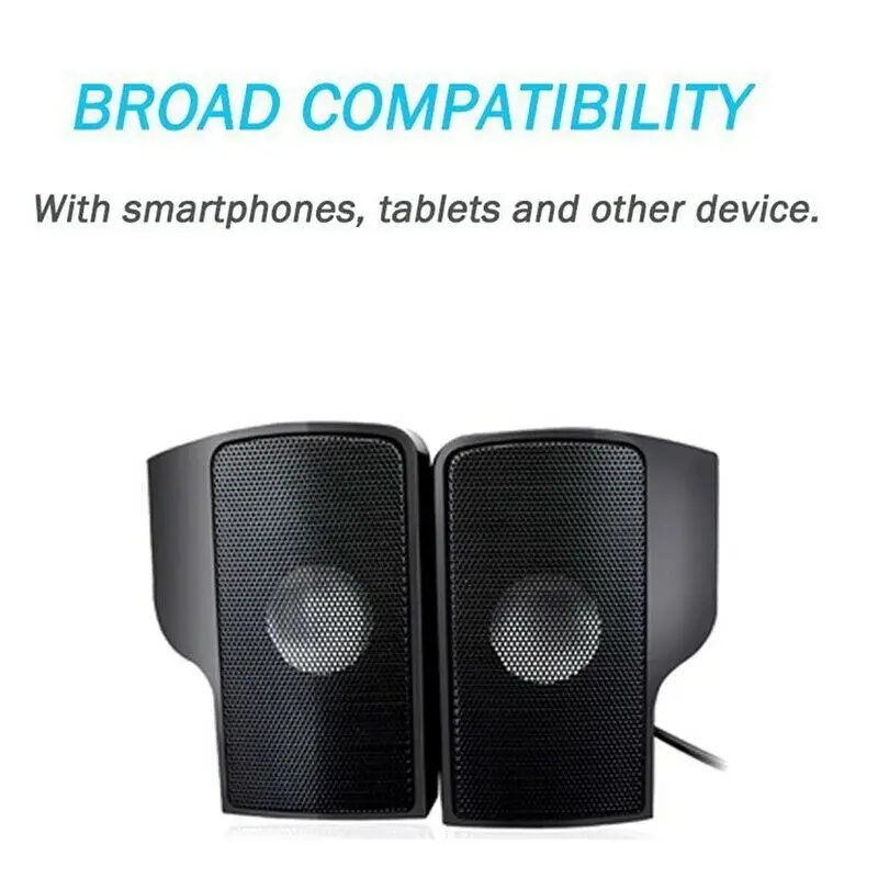 

Portable Clip-on USB Powered Stereo Speaker Soundbar for Notebook Laptop PC
