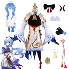 Костюм для косплея аниме Genshin Impact Ganyu, нарядное платье, женская сексуальная одежда, полный комплект, костюм для Хэллоуина для женщин