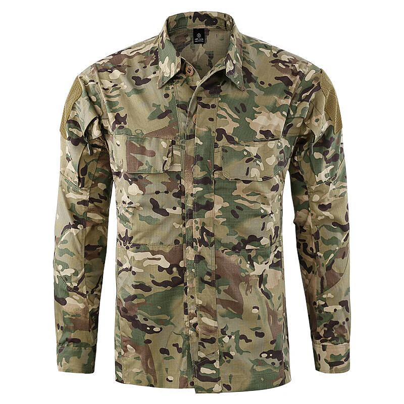 Камуфляжная рубашка для мужчин тактическая быстросохнущая кофта рыбалки