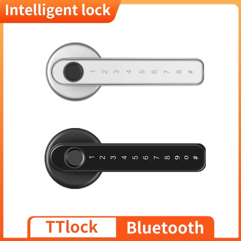 

G1 Keyless Door Lock Biometric Fingerprint Electronic Door Lock TT Lock Wifi Gateway Black/Silver Smart Lock Digital Handle