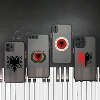 albania albanians national flag phone case matte transparent for iphone 7 8 11 12 13 plus mini x xs xr pro max cover