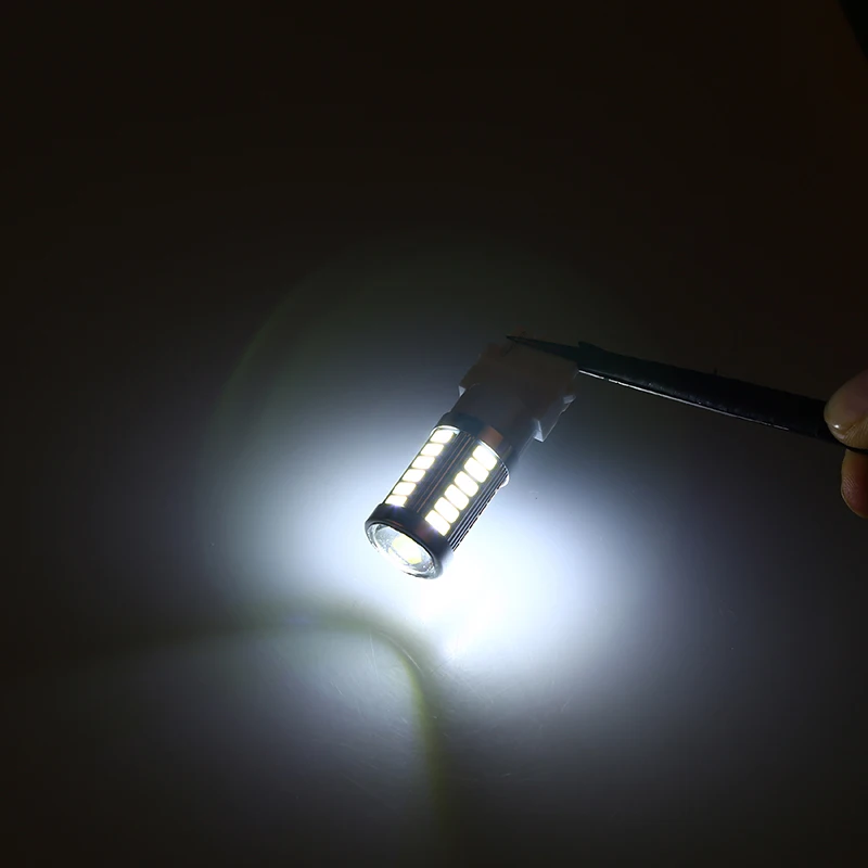 

POSSABY 4x T20 7440 33 LED Auto Car Light Xenon White LED Bulbs Fog Backup Signal Reverse Car Rear White Bulbs for BMW Opel VW