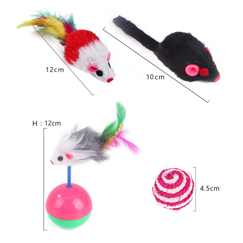 

High 20 Pcs Cat Toy Set Roller Mouse Kitten Fun Mental Physical Exercise Puzzle Toy LG66