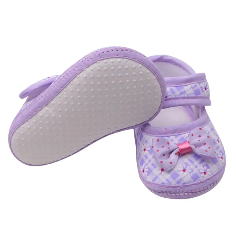 

Newborn Baby Girls Shoes Cotton Infant First Walkers Toddler Girls Kid Bowknot Soft Sole Anti-Slip Crib Shoes 0-18M