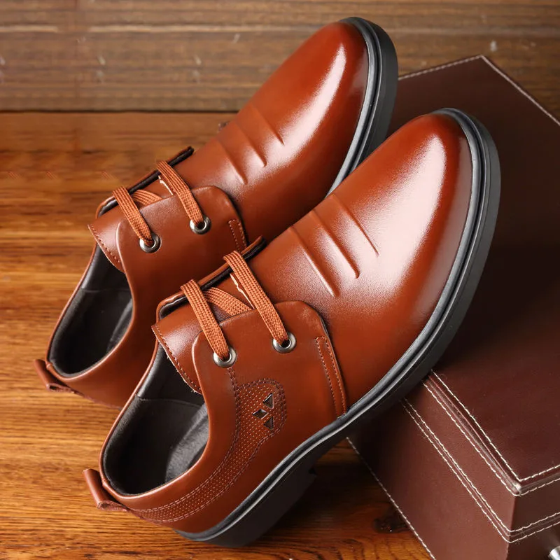 2020 Pu Leather Men Dress Shoes Formal Wedding Party For Retro Brogue Luxury Brand Men's Oxfords casual shoes | Обувь